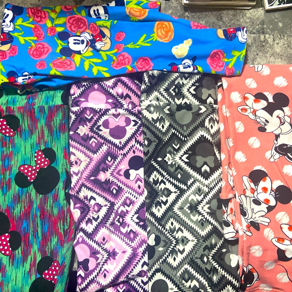Lot of size s/m Disney Lularoe leggings Minnie and Micky